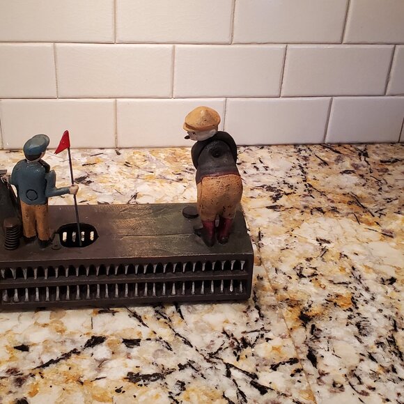 Cast Iron Golf Mechanical Coin Bank VTG Collectible Golfer - VIDEO - Picture 8 of 12